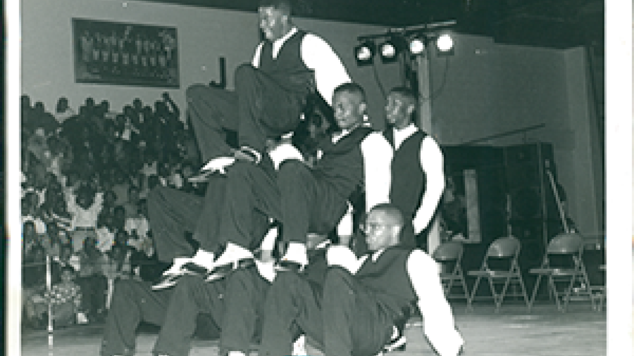 Demond T. Martin as a student performing with group